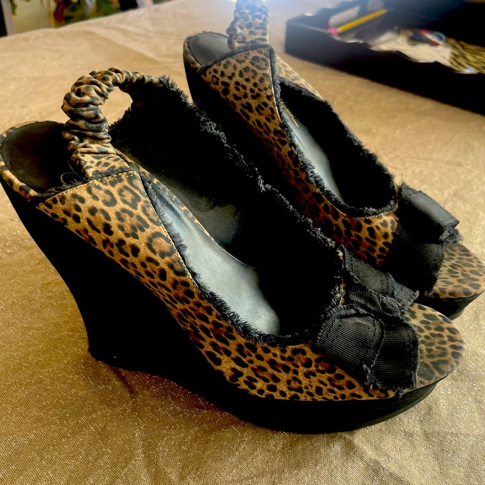 Leopard wedge Jessica Simpson 10